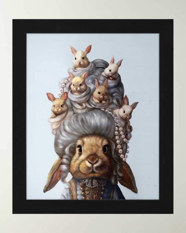 "Full Head of Hares" Framed Print by Lucia Heffernan